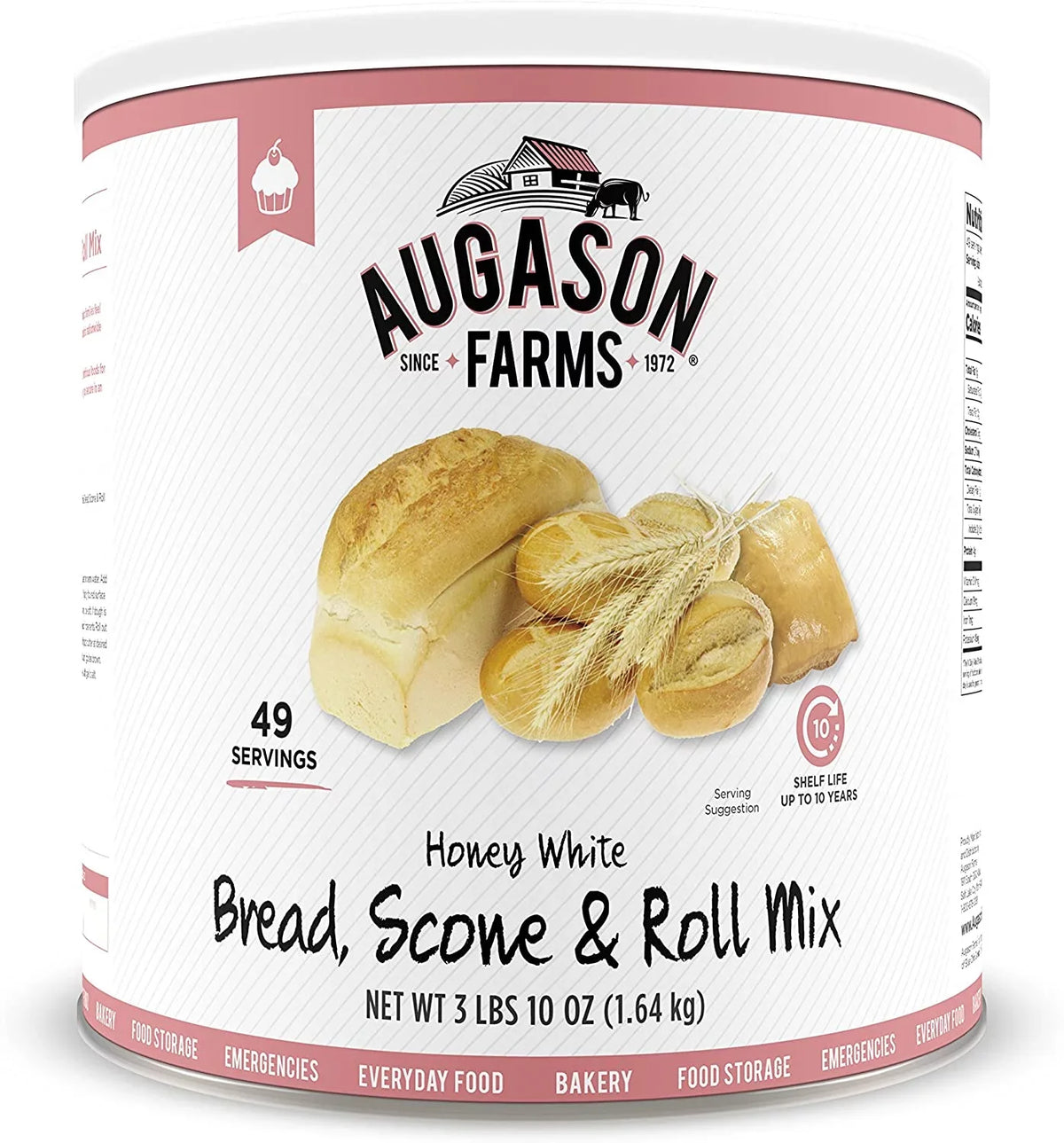 oz 3 Farms Honey lbs & White Bread 10 Scone Mix Roll 10 No. Can Augason