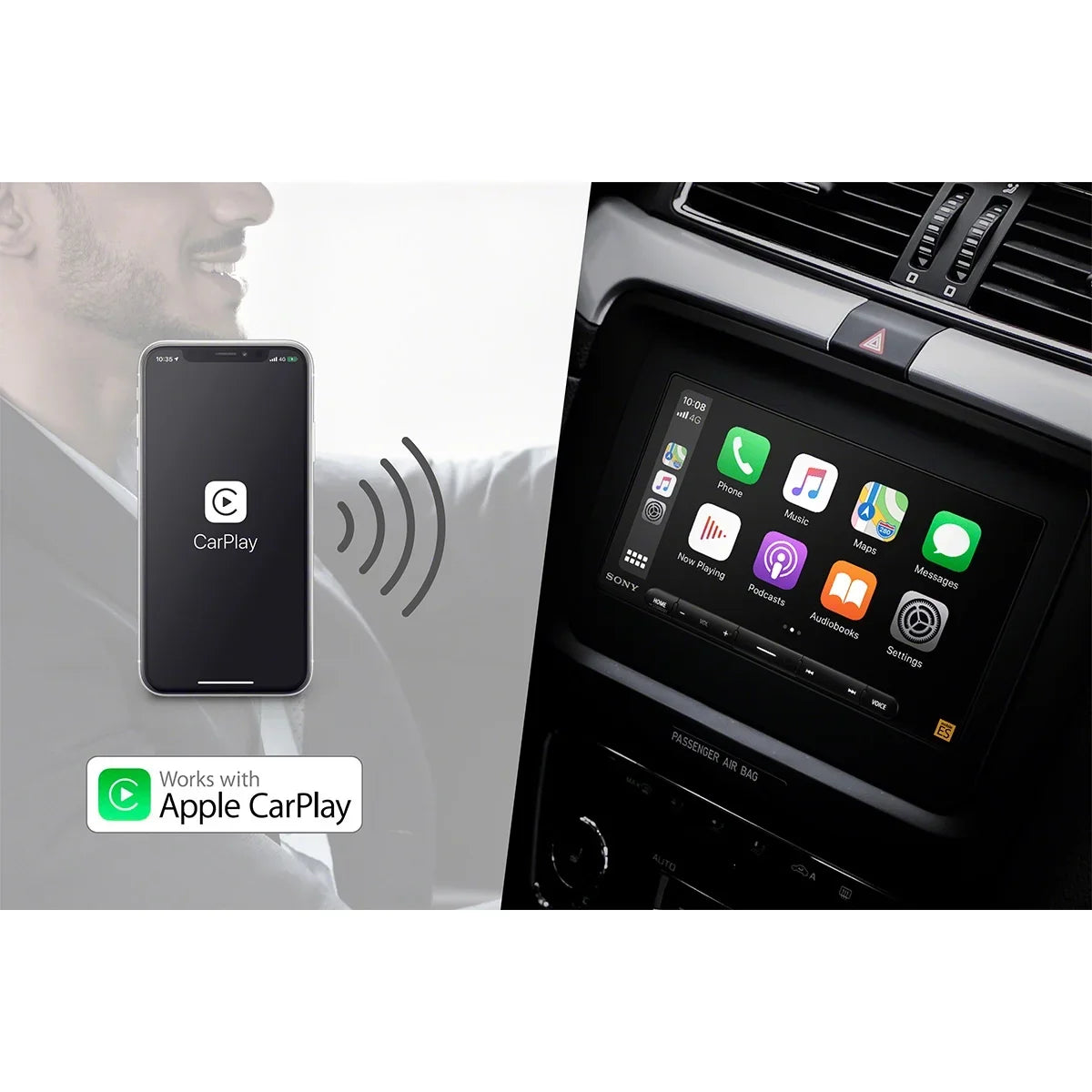 Media Auto CarPlay Android XAV-9000ES Receiver with ES High-Resolution Mobile Wireless Mobile and 6.75"