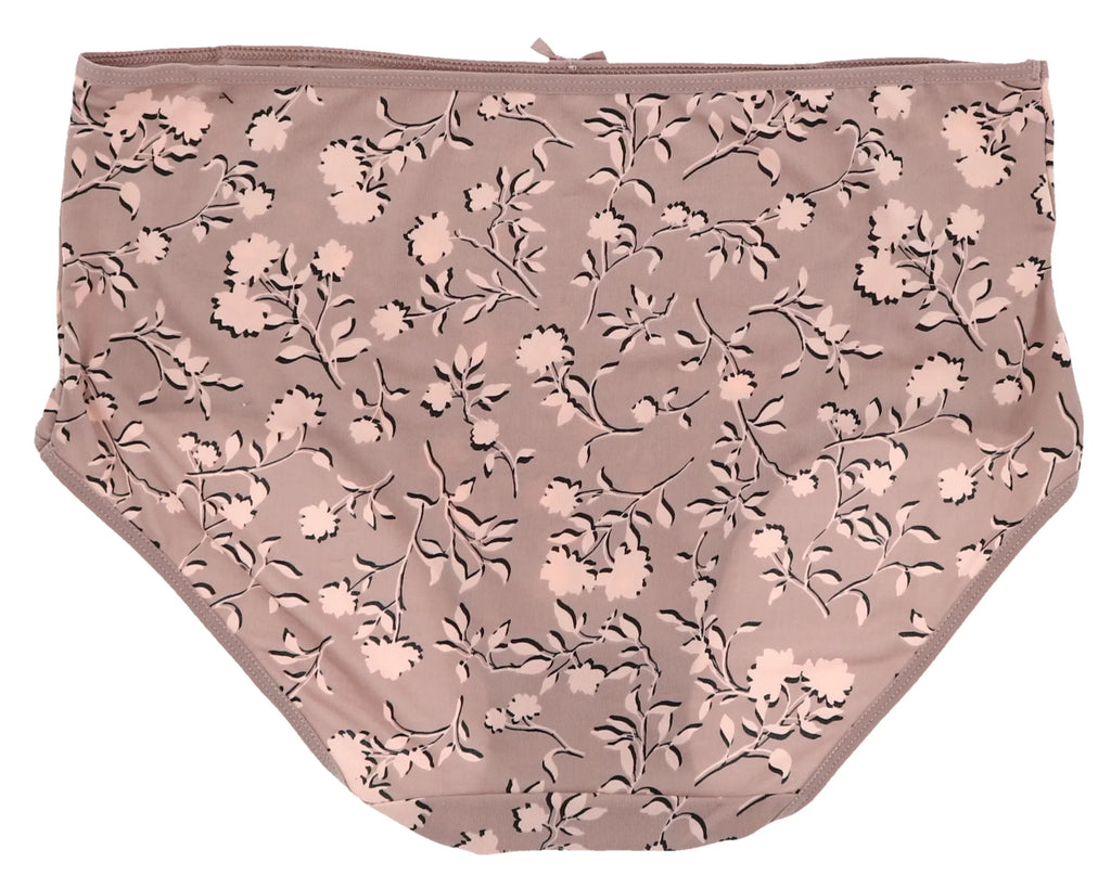 (5Pr) Classic Brief High Plus Dots) Rise Intimates Delta (X-Large, Pink Burke Sexy Floral Panties dimension Women's