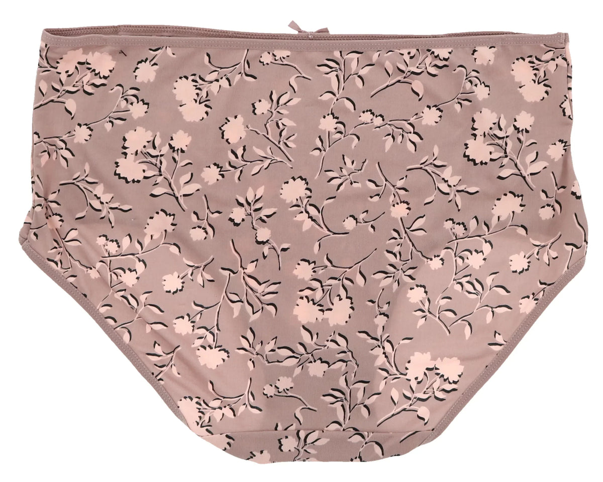 (5Pr) Classic Brief High Plus Dots) Rise Intimates Delta (X-Large, Pink Burke Sexy Floral Panties dimension Women's